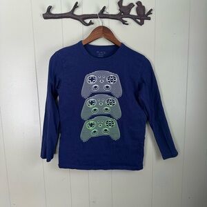 The Children's Place Blue Long Sleeve Shirt with Game Controllers